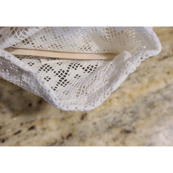 New! Vtg One Size White Lace Stretch Nylon Floral Formal Gloves 12" Long Japan - Picture 8 of 12